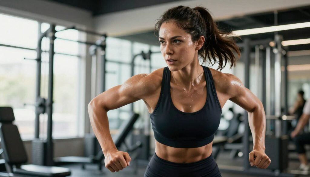 athlete exercising with improved performance from nitric oxide supplements