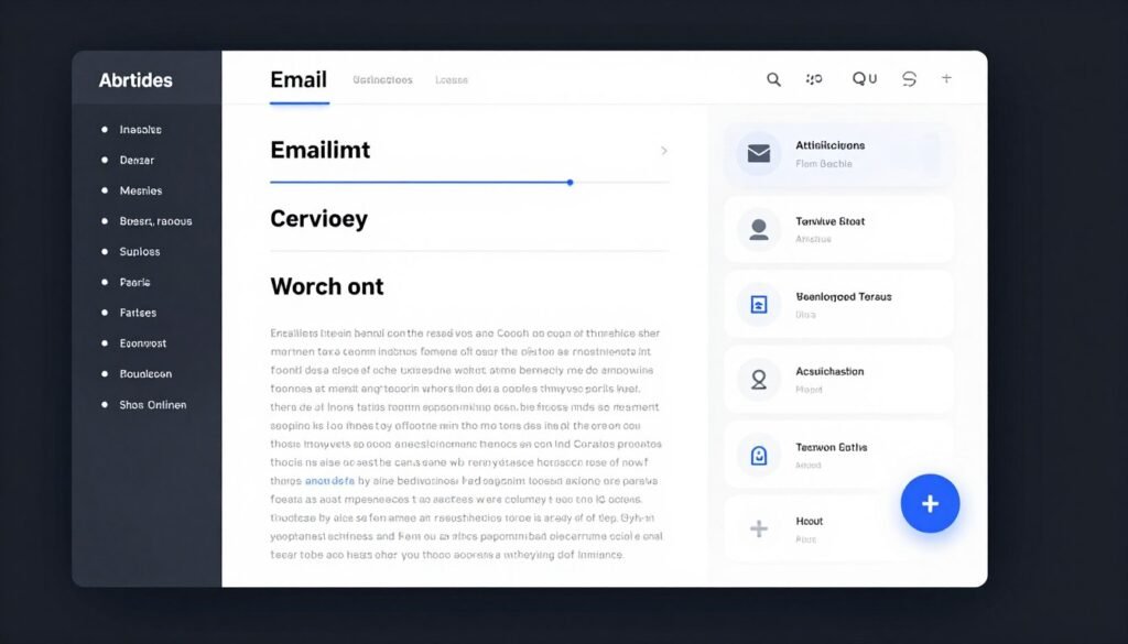 AI copywriter interface generating email subject lines and content