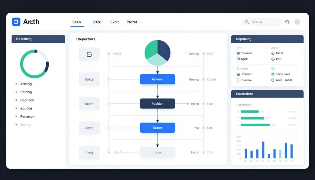 Advanced AI applications dashboard showing complex workflow automations
