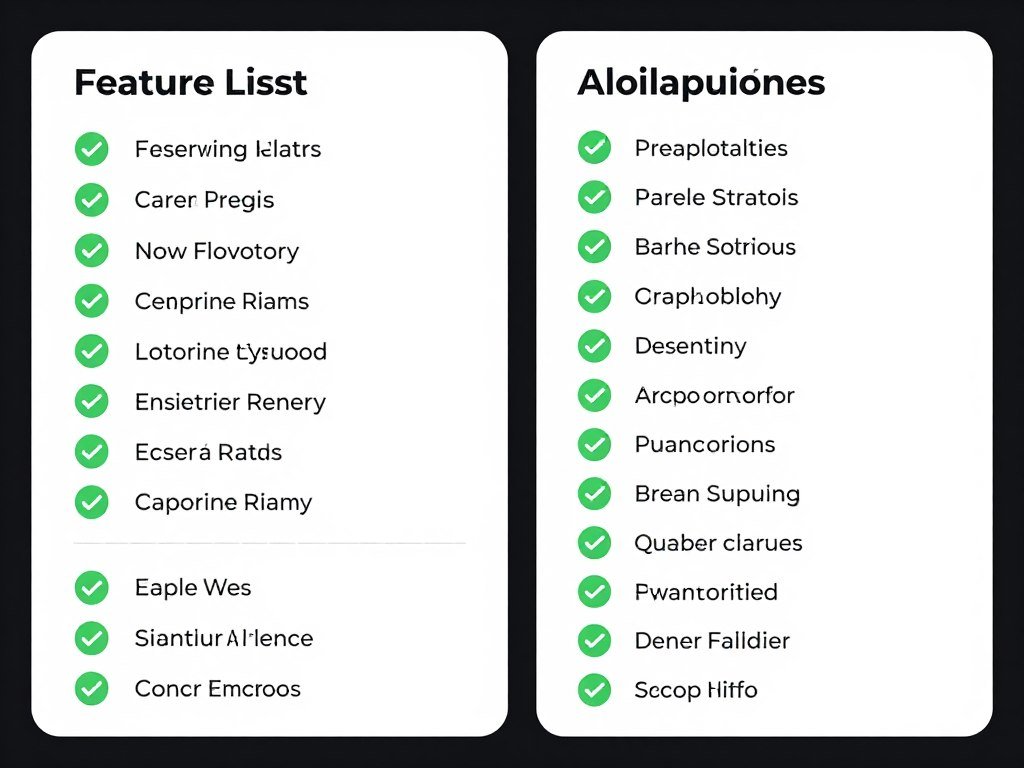 Comprehensive feature checklist included in all KlickTipp packages