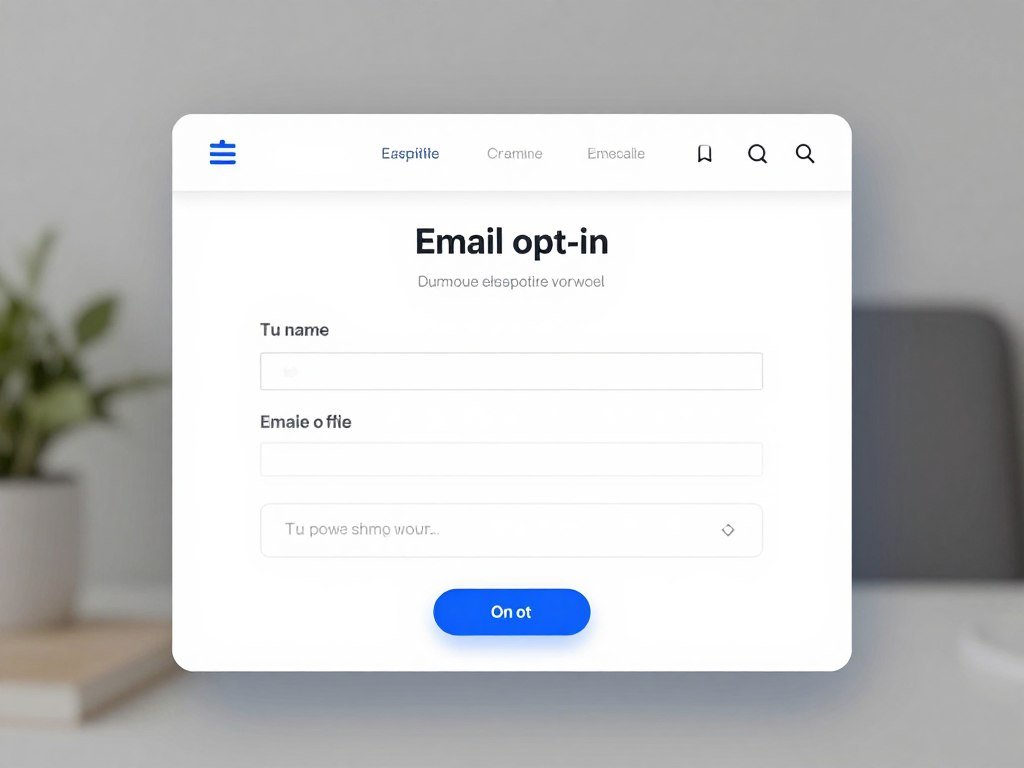 Customizable email opt-in form created in KlickTipp