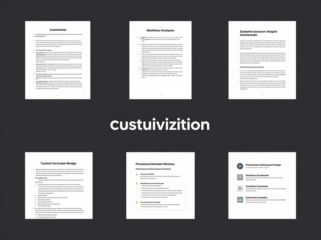 Customization process showing tailored curriculum development
