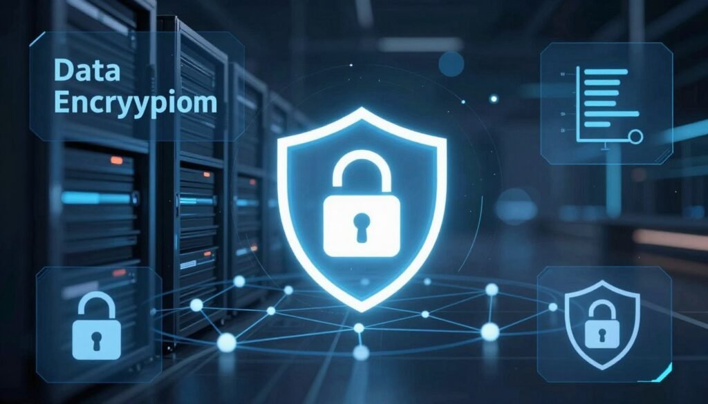 Data security and encryption visualization for email marketing platform