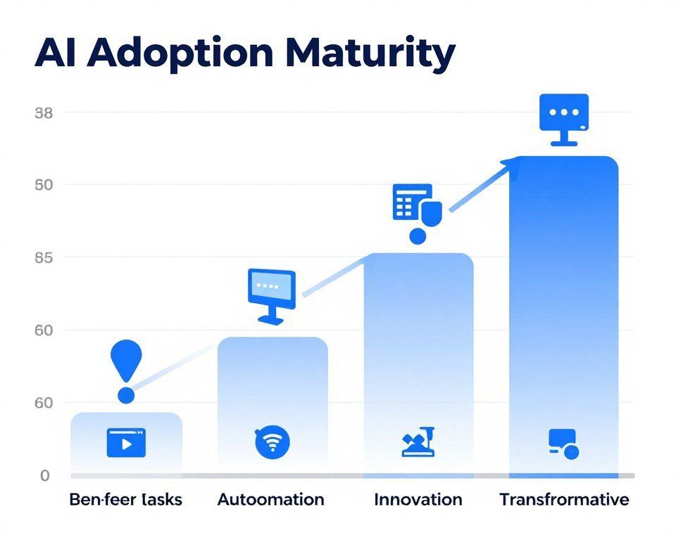 Four stages of AI maturity progression in organizations