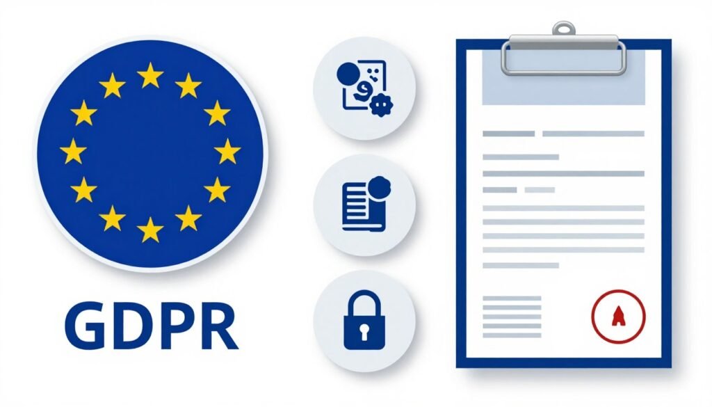 GDPR compliance badge and data protection certification