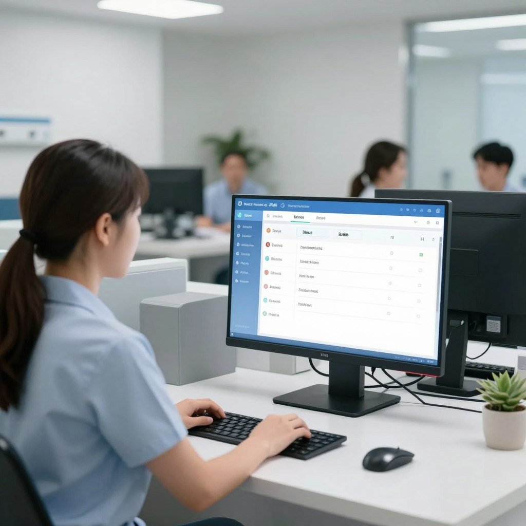Healthcare administrative staff using automated patient communication system