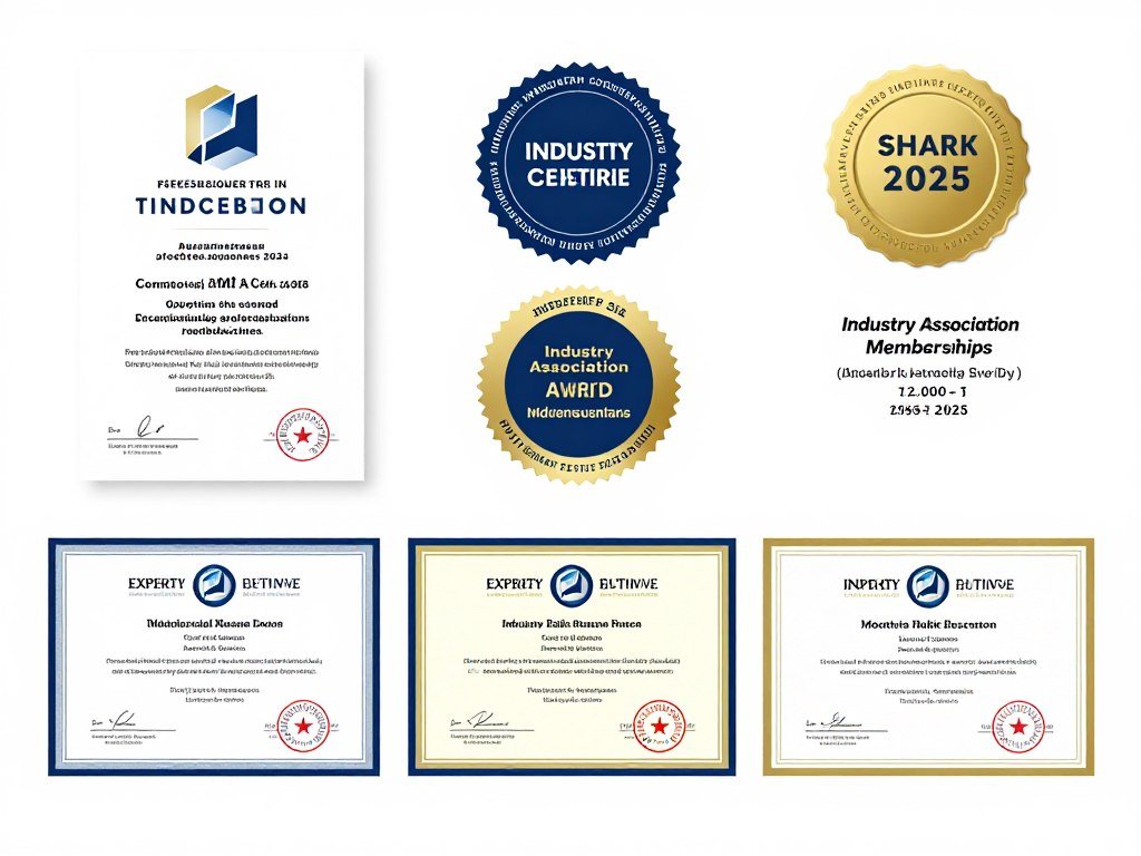 Industry expertise certification and credentials display