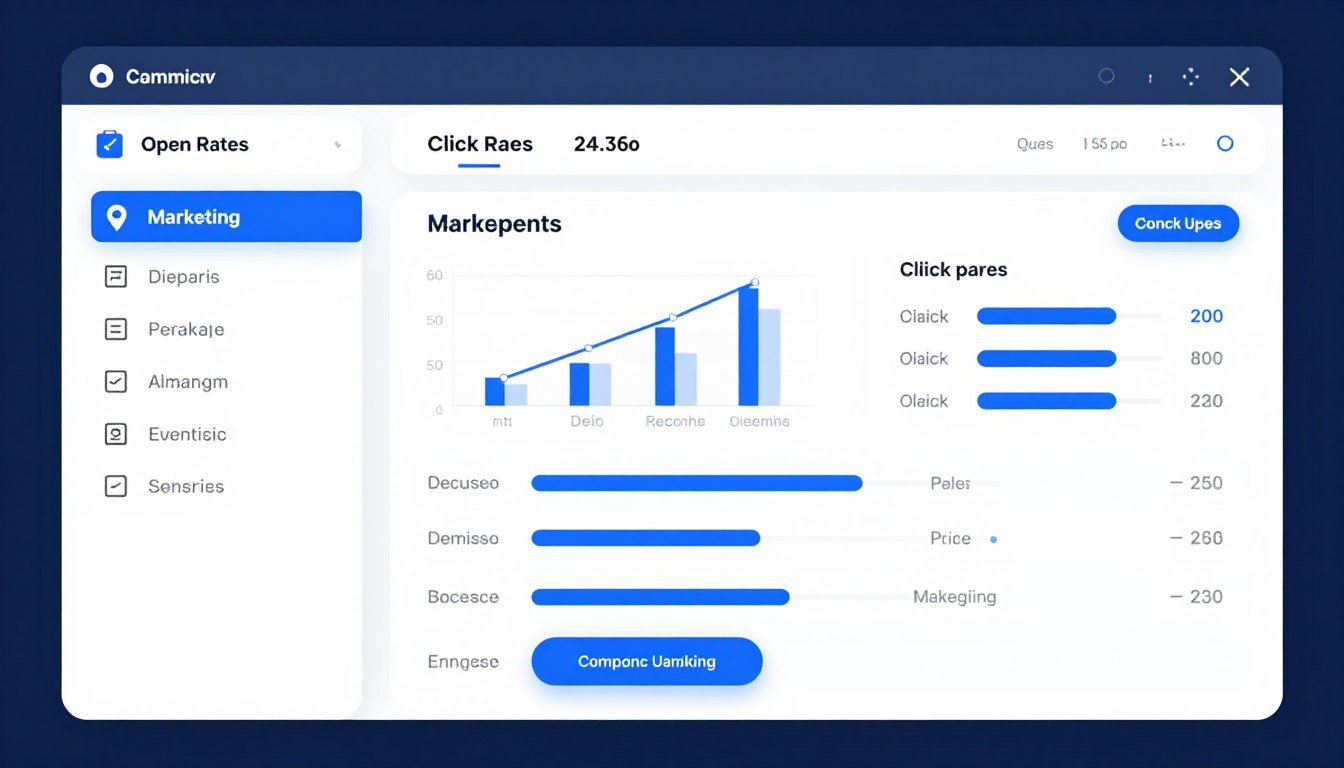 KlickTipp dashboard showing email campaign analytics and automation workflows