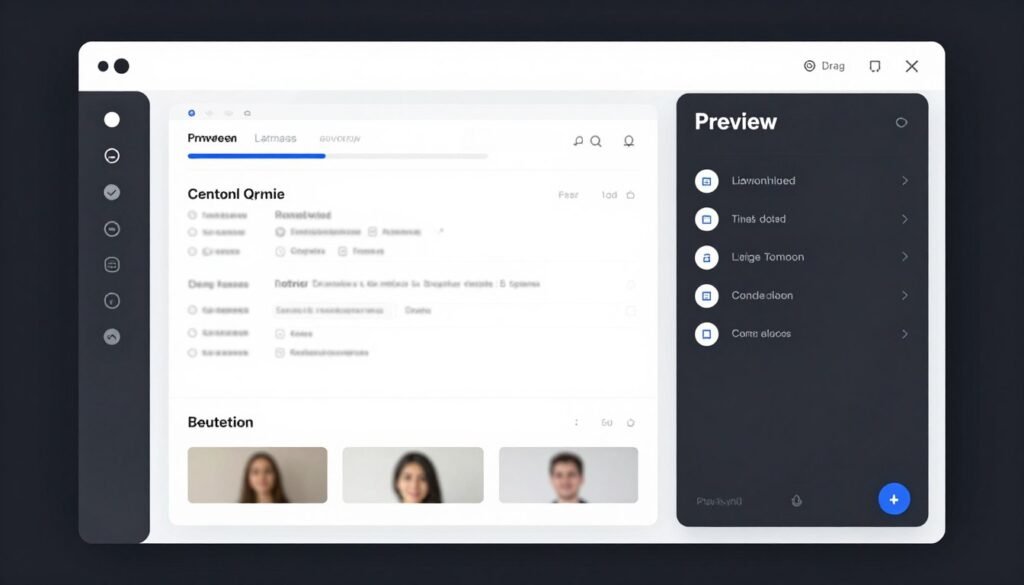 KlickTipp email builder interface with drag-and-drop editor