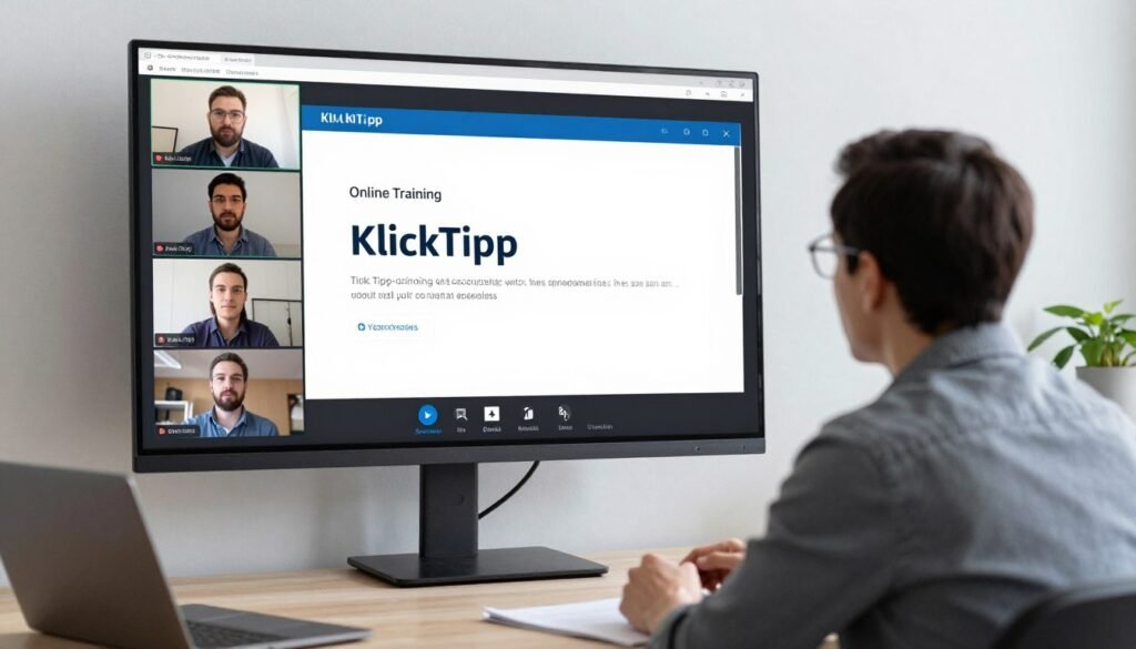 Live online training session for KlickTipp users in progress