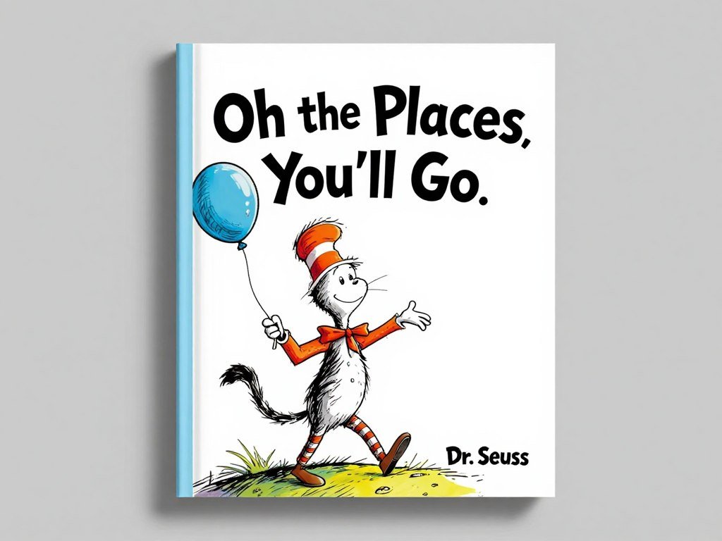 Oh the Places You'll Go Dr Seuss book cover