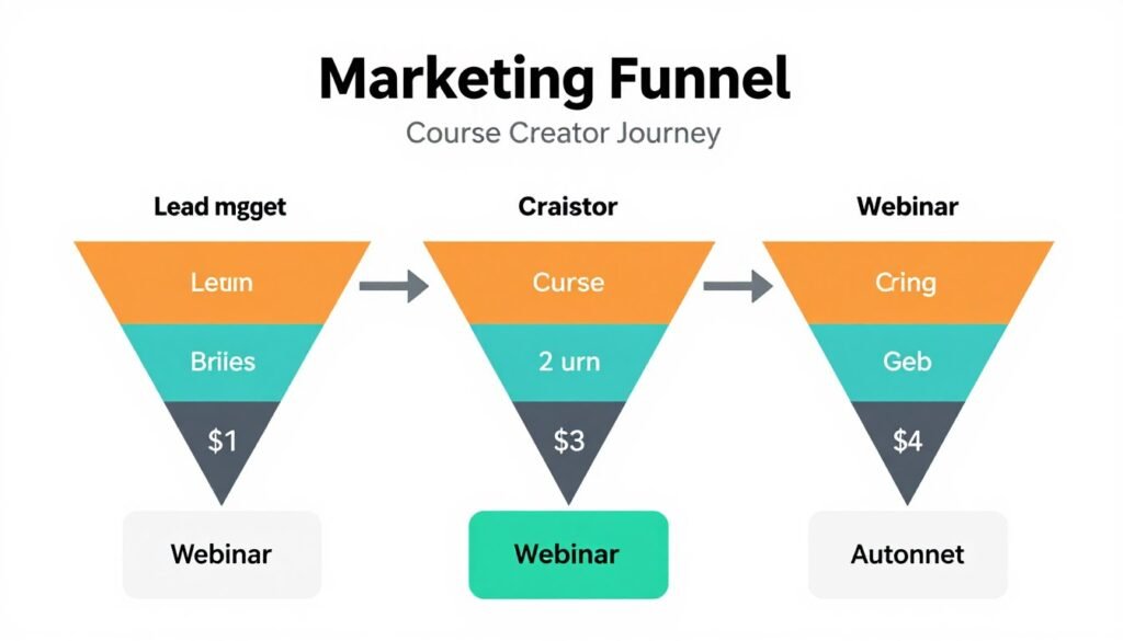 Online course marketing funnel automated in KlickTipp