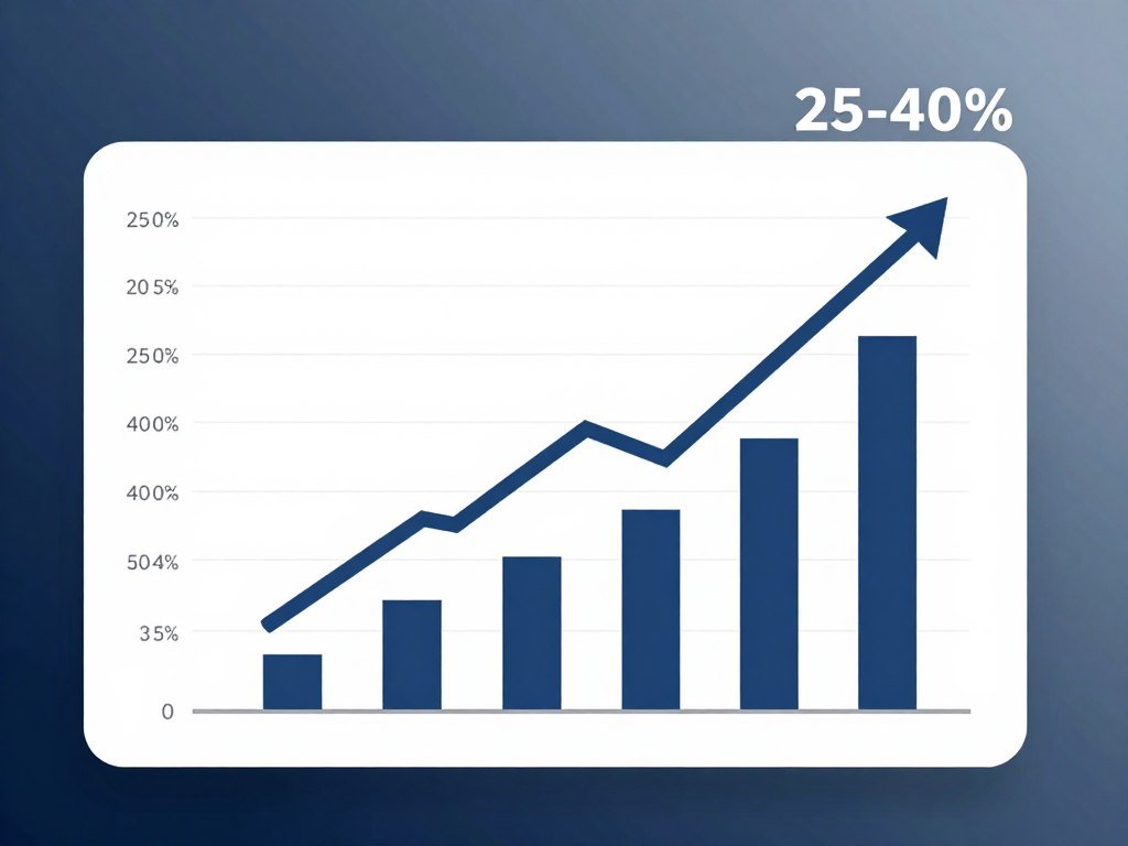 Revenue growth chart showing business expansion after AI training