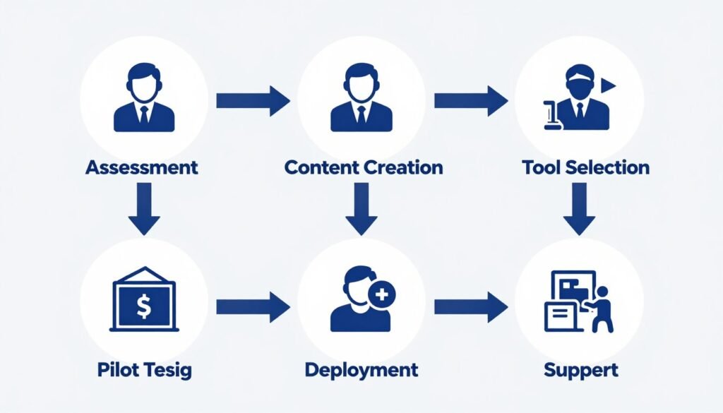 Training curriculum development workflow from assessment to deployment