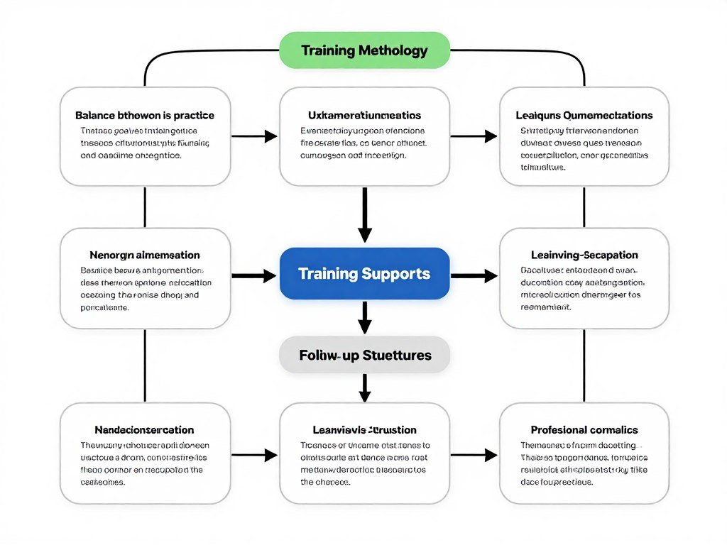 Training methodology blueprint showing hands-on implementation approach