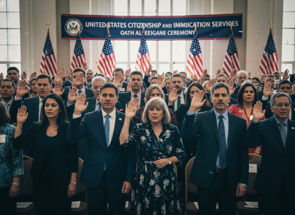 US citizenship naturalization interview and oath ceremony process