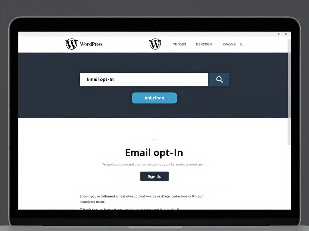 WordPress website with embedded KlickTipp opt-in form