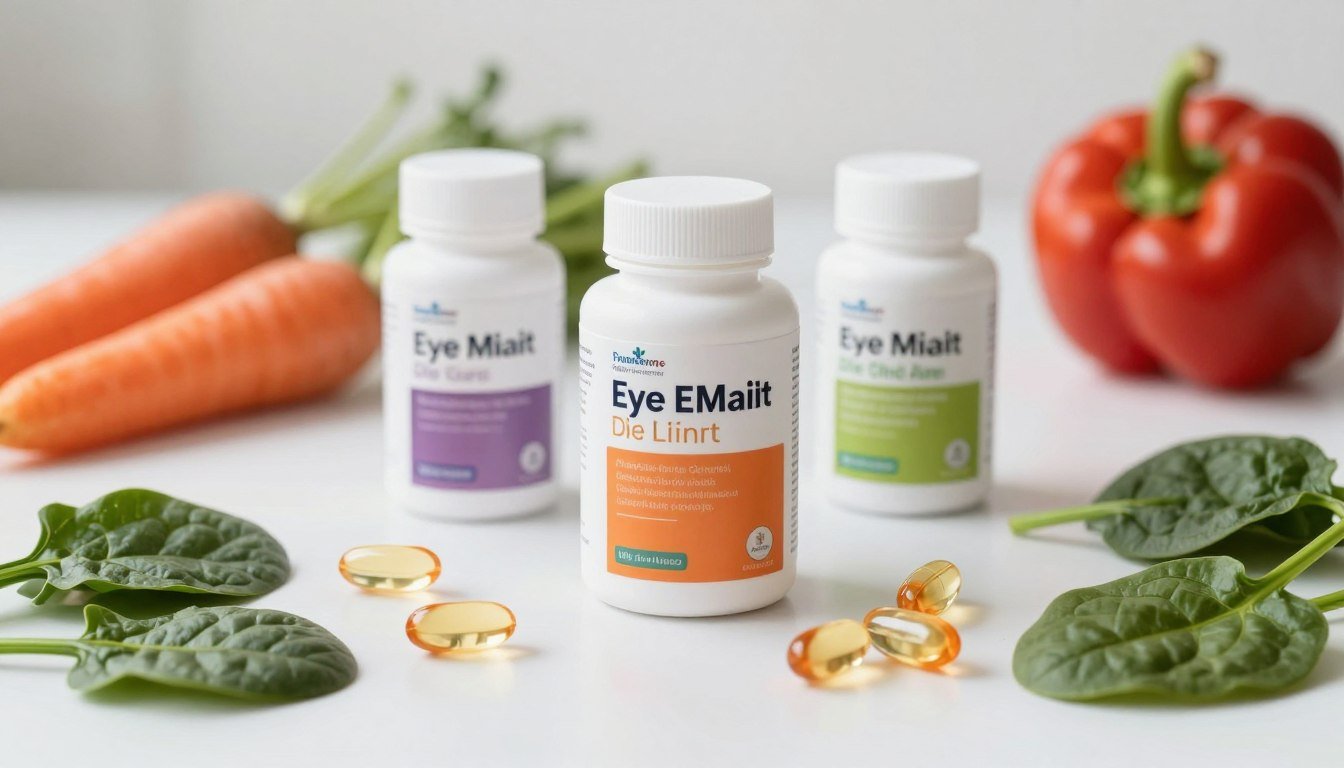 supplement for eye health vitamins and nutrients display